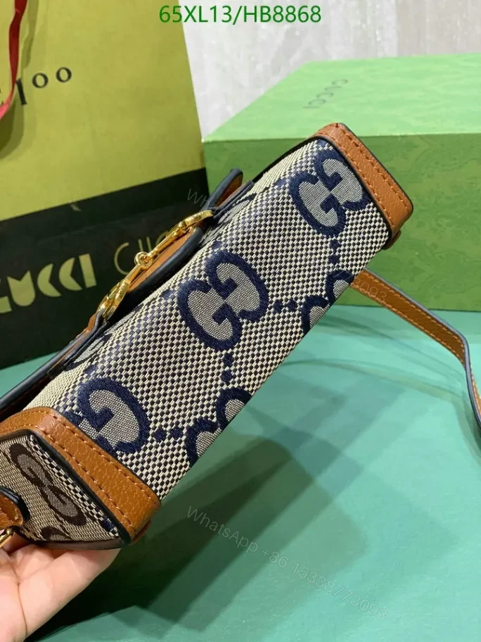 View 5 of Elegant Gucci Knockoff Horsebit 1955 Crossbody Bag HB8868