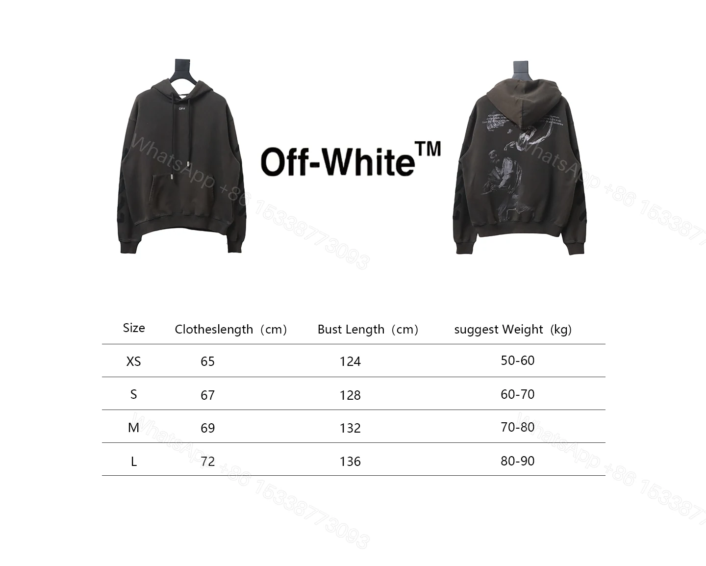 View 2 of Off-white Washed old man print hoodie