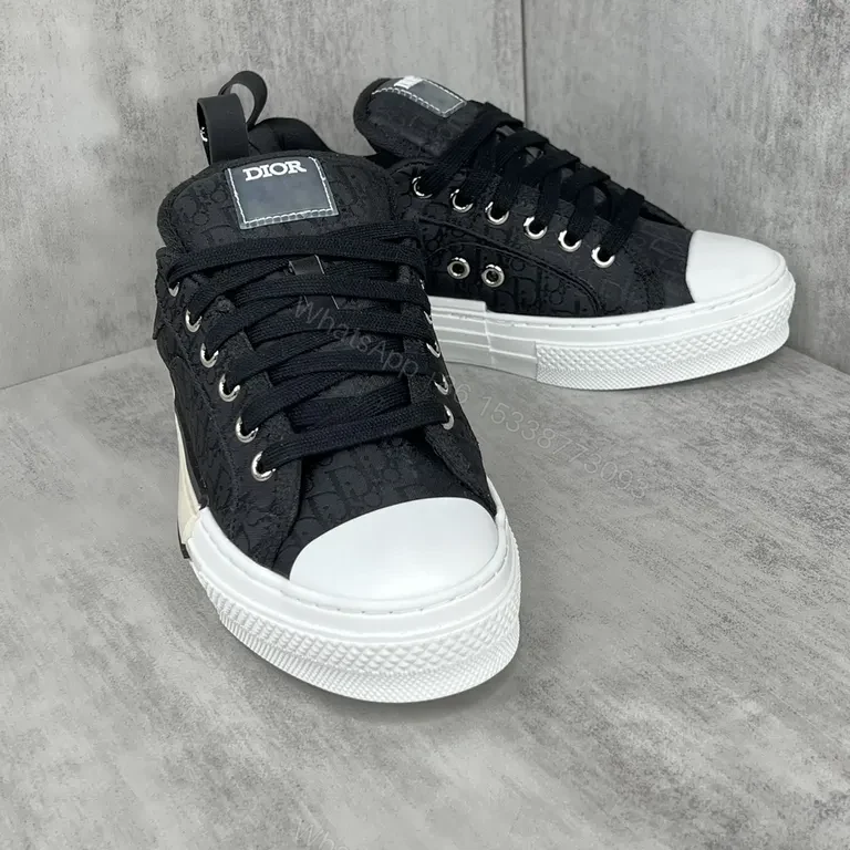 View 7 of Chic Dior-Inspired Black Sneaker | Monochrome Luxury Comfort