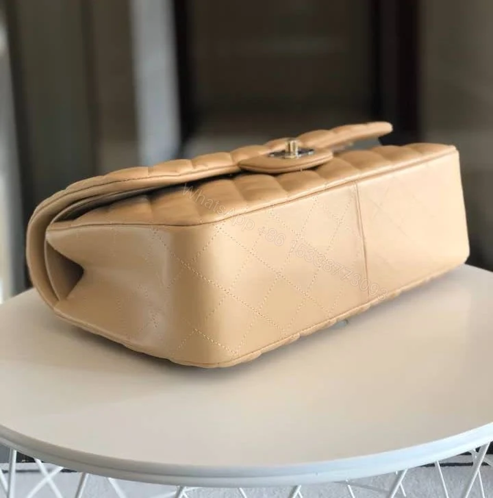 View 3 of Replica Chanel Classic Double Flap Beige Bag