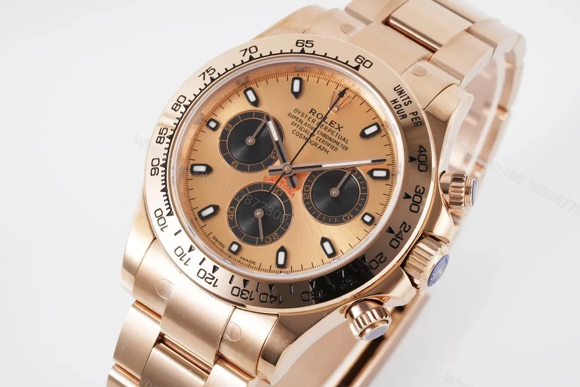View 3 of JF Factory Clean Factory KING Rolex Daytona 4130 Rose Gold Watch