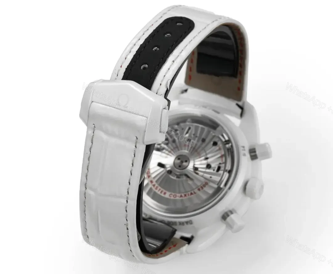 View 8 of Omega Speedmaster Dark Side of the Moon White Full Ceramic Watch with Nylon Strap