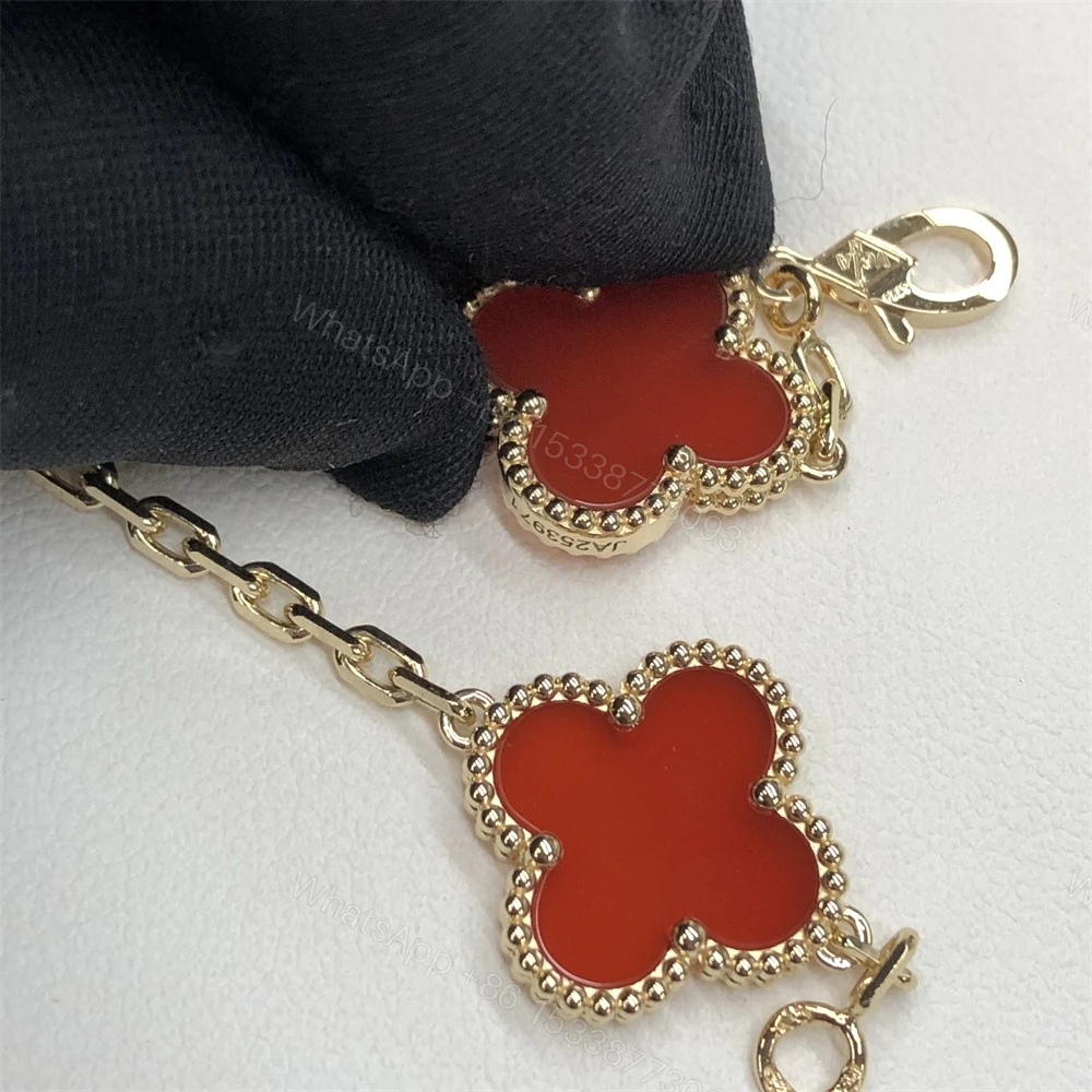 View 4 of VCA Vintage Alhambra Bracelet 5 Motifs Carnelian VCARD35500
