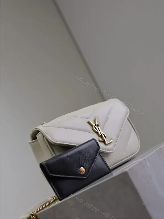 View 5 of Quilted Leather Crossbody with YSL Hardware â€“ Luxury Everyday