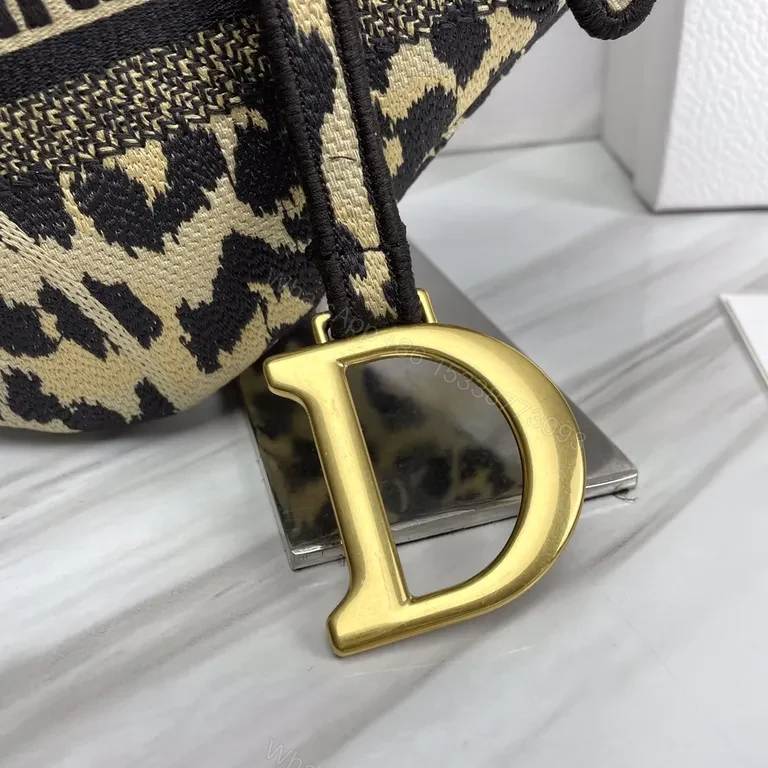 View 8 of Leopard-Print Saddle Bag: Luxe, Compact Dior-Style Accessory