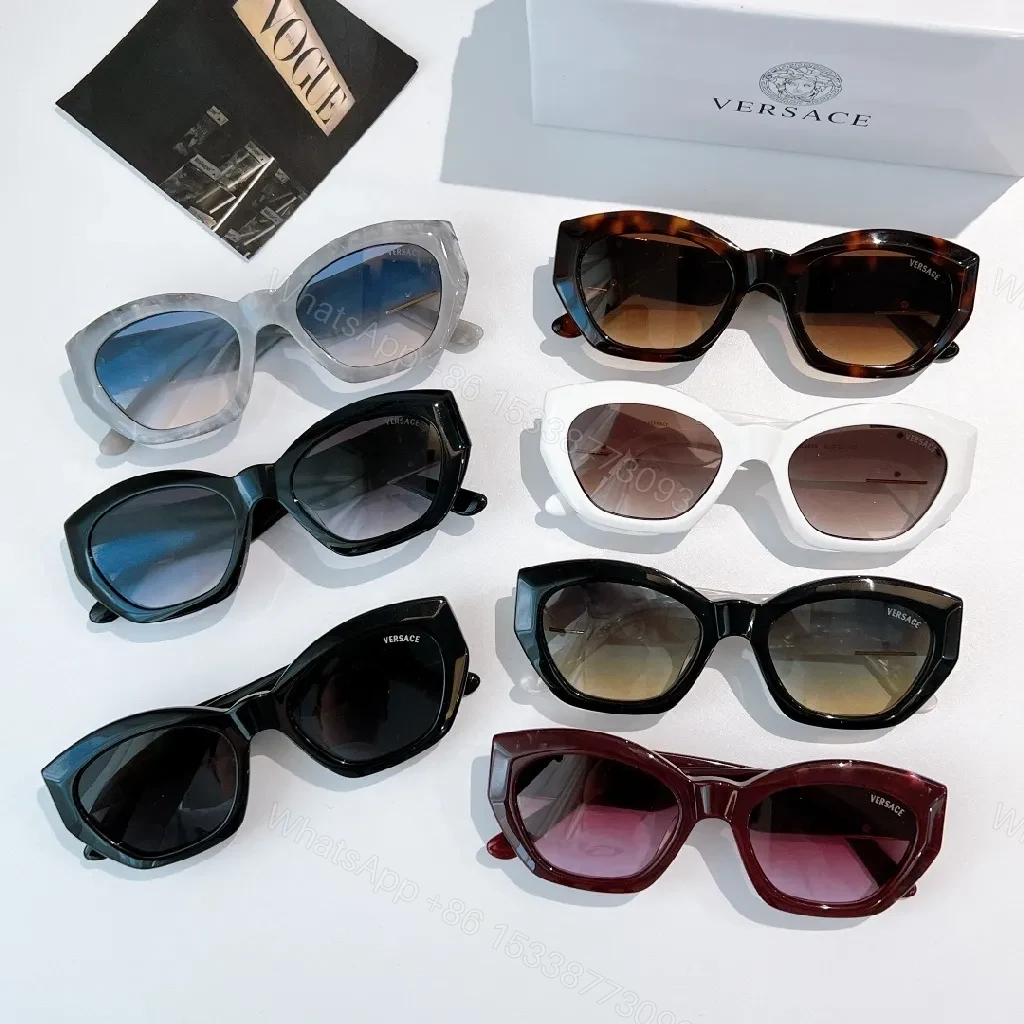 View 5 of Bold Tortoise Cat-Eye Sunglasses with Gold Medallion Accents