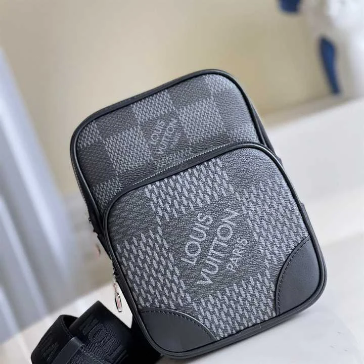 View 5 of LOUIS VUITTON AMAZONE SLINGBAG GRAY DAMIER GRAPHITE 3D COATED CANVAS N50012