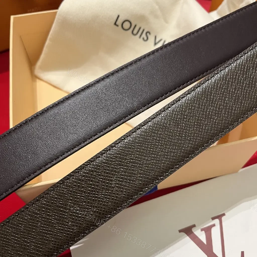 View 9 of Structured Black Leather Belt with Gold Buckle - Premium Durability