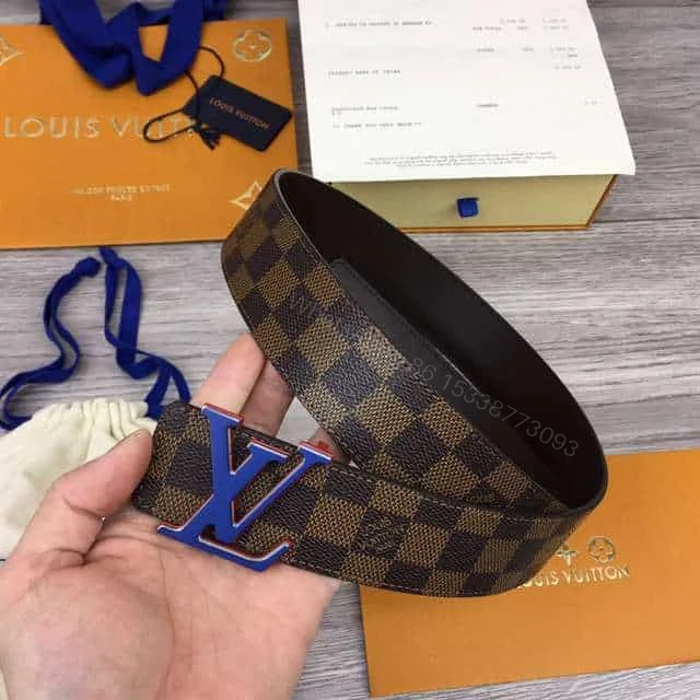 View 3 of LOUIS VUITTON INITIALES 40MM REVERSIBLE DAMIER EBENE CANVAS BELT – B85