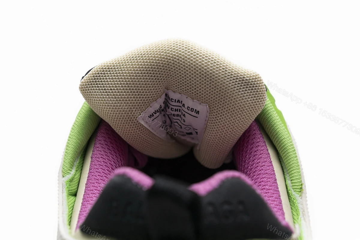 View 5 of Balenciaga Track 2 Sneaker White Green Pink 568615 W2GN3 9199
