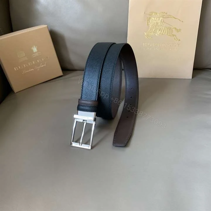 View 8 of BURBERRY GRAINY REVERSIBLE LEATHER BELT – B30