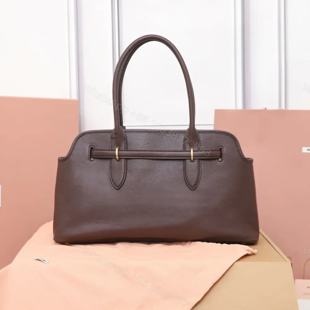 View 2 of 高仿miumiu*Aventure系列5BG310小羊皮Tote手袋石楠木色免檢版