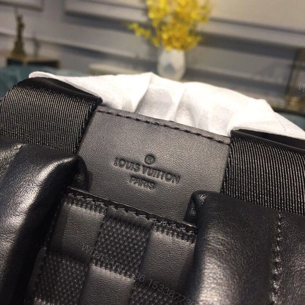 View 9 of Louis Vuitton Campus Backpack Damier Infini Onyx Silver 39Cm LV N40306