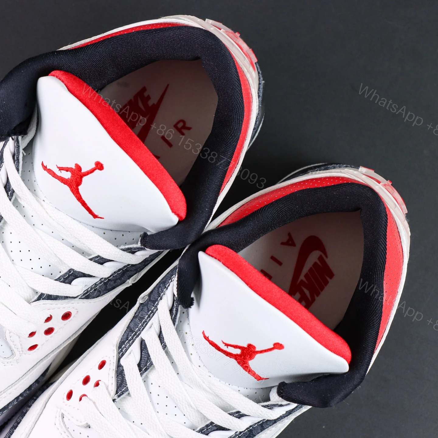 View 4 of Air Jordan 3 Retro Denim SE White/Fire Red
