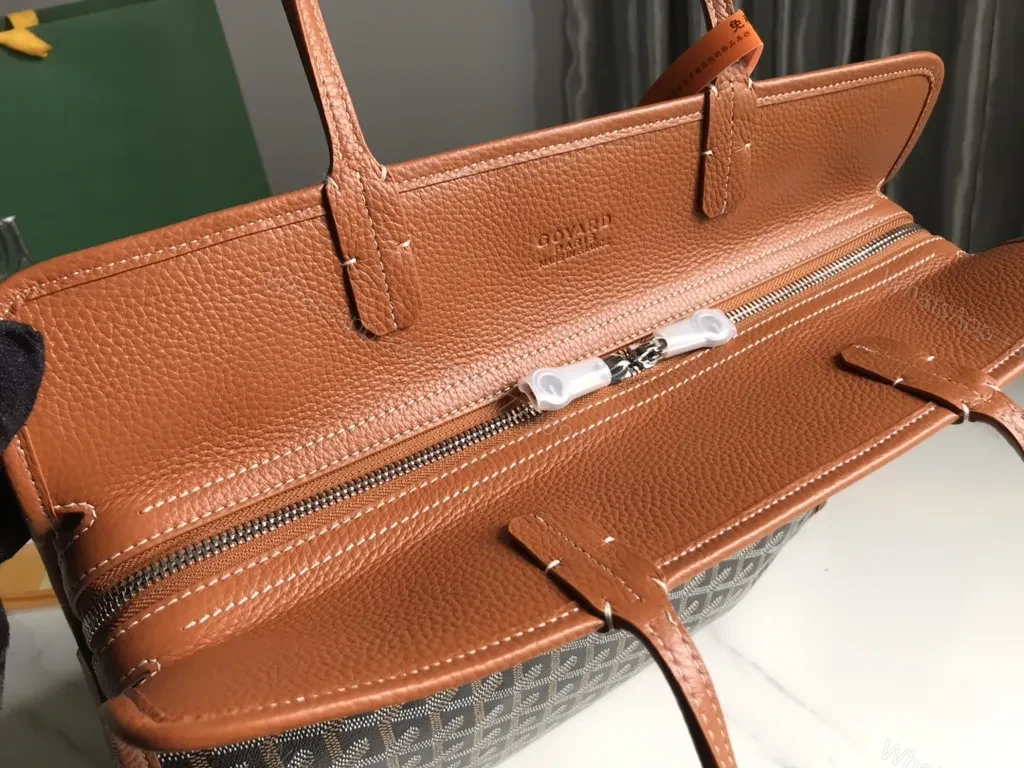 View 2 of Patterned Luxury Tote with Signature Goyard Frame Tote