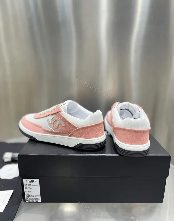 View 3 of Chic Pink Suede Leather sneakers - Luxe Sporty Comfort