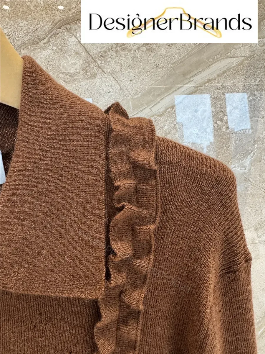 View 10 of Miu Miu Silk and Cashmere Ruffled Knit Cardigan