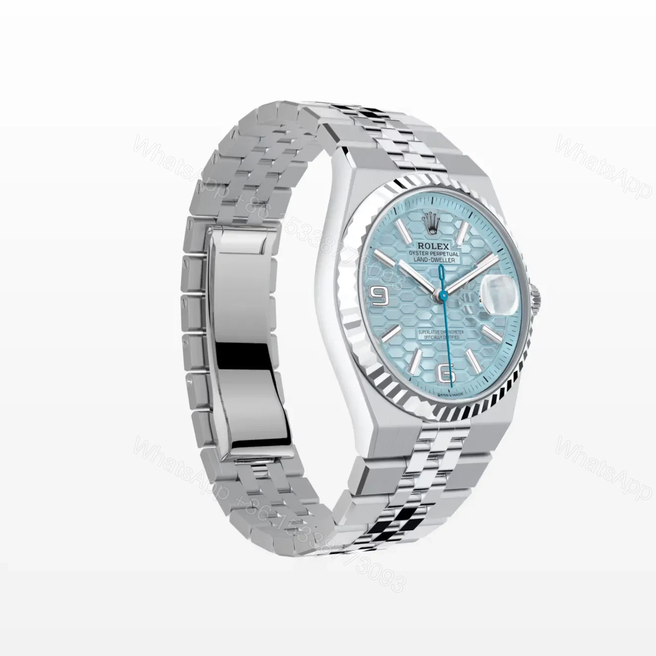 View 8 of Rolex Land-Dweller 36 mm Ice Blue Dial (2025)