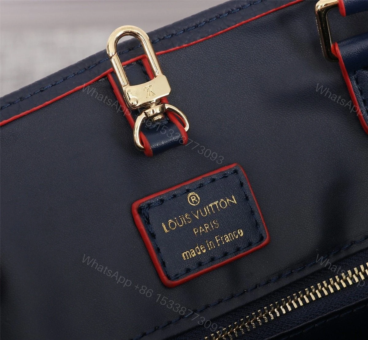 View 4 of Louis Vuitton On The Go Giant Tote Navy Blue