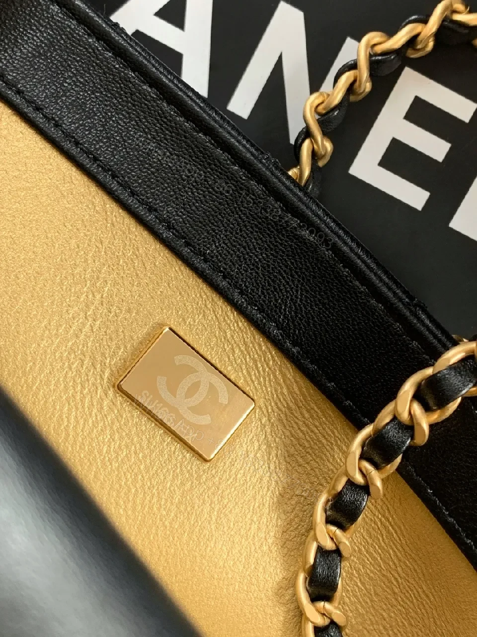 View 10 of Quilted Crossbody: Gold-Chain, Leather, Chic Minimalist Style