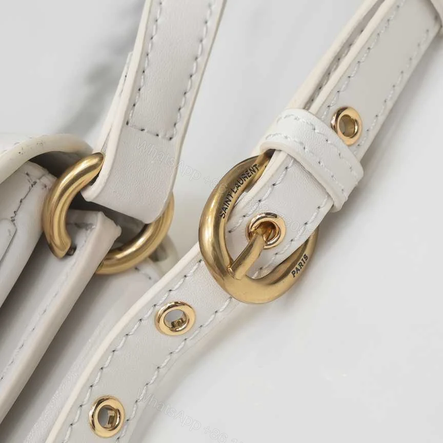 View 5 of Saint Laurent Le Maillon Satchel Smooth Blanc Vintage 24Cm 6497952R20W9207