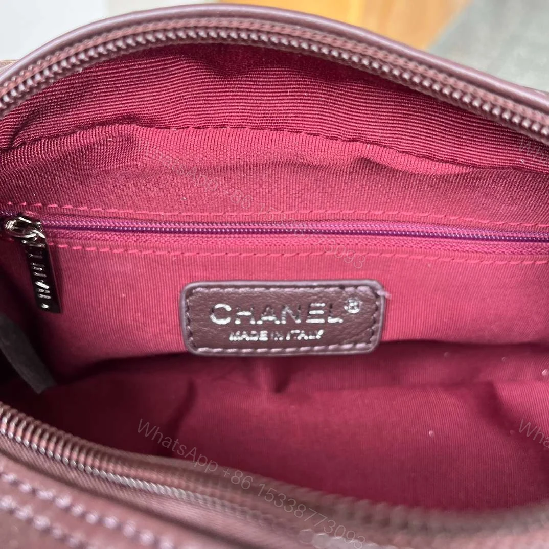 View 3 of Chanel Brown Cambon Ligne Shoulder Bag Dark brown
