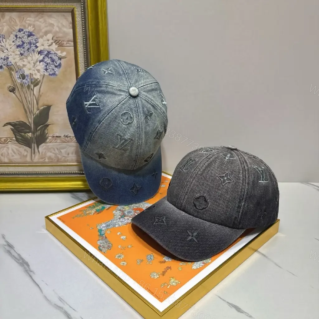 View 2 of Denim-Trim Logo Cap: Subtle Luxury, All-Day Elevation