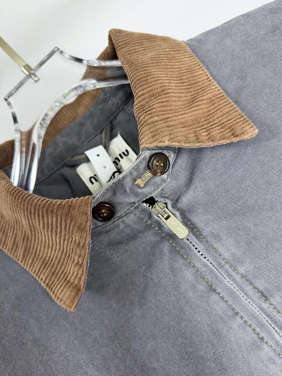 View 2 of Corduroy Collar Coach Jacket: Luxury Everyday Essential