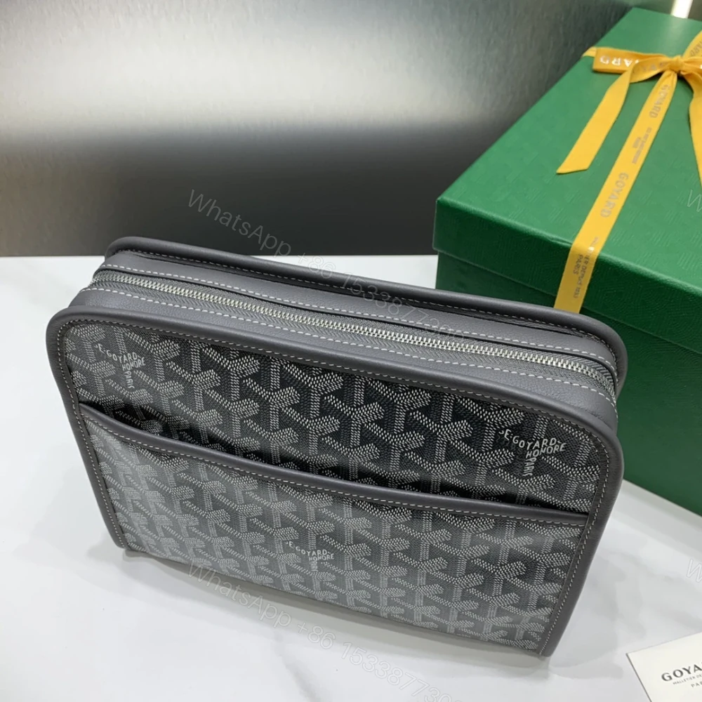View 4 of 高仿Goyard*JOUVEN4多功能洗漱手拿包灰色小號免檢版