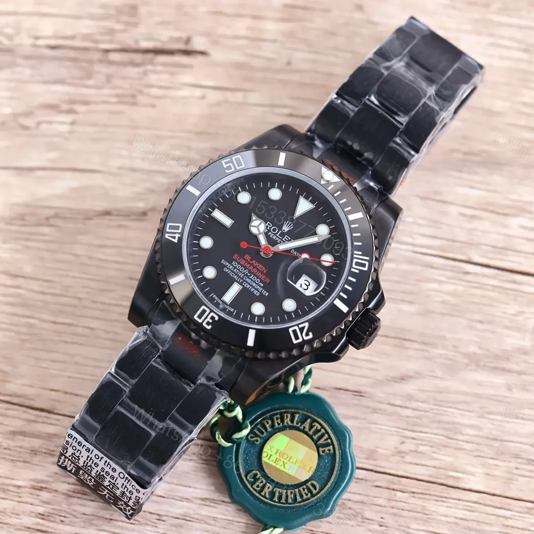 View 6 of Best Rolex Blaken Black Submariner replica 40MM Black Oyster Bracelet Edition RG-BLAKEN-BLACK-SUBMARINER-OYSTER-40