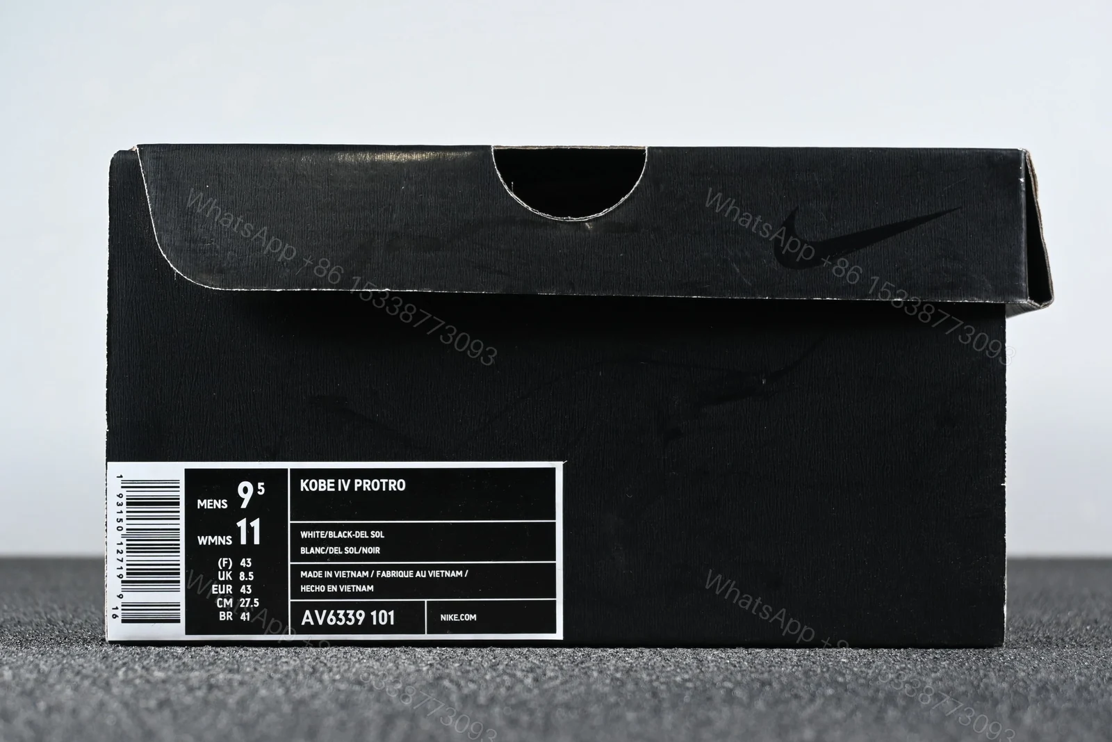 View 6 of Nike Kobe 4 Protro White Black Del Sol