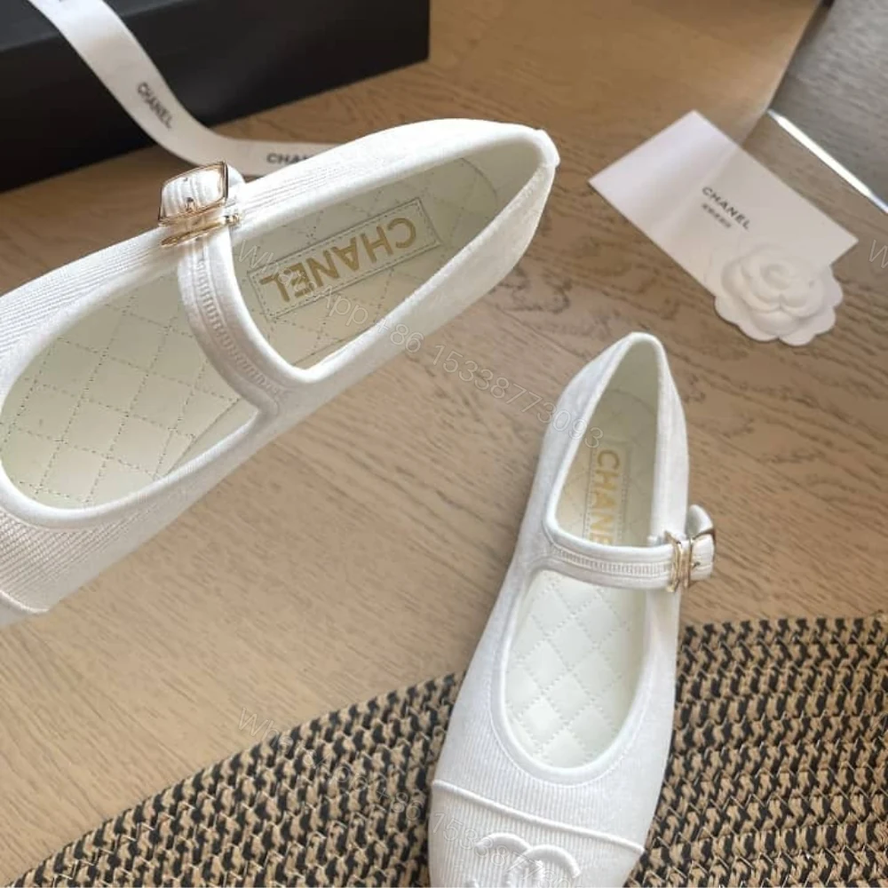 View 5 of Chanel Mary Jane Ballet Flat White