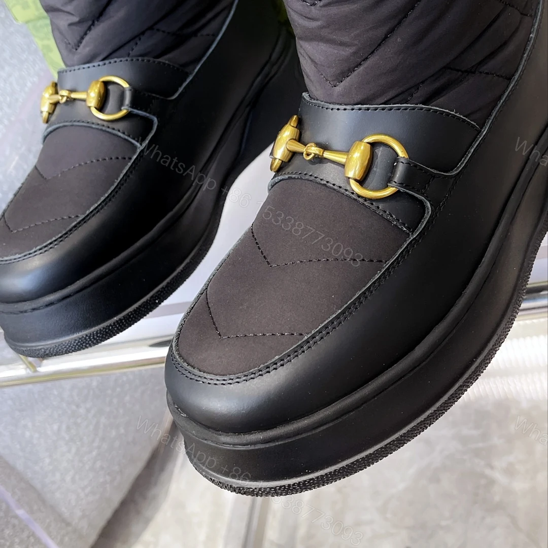 View 4 of GUCCI HORSEBIT CHEVRON QUILTED BOOTS BLACK