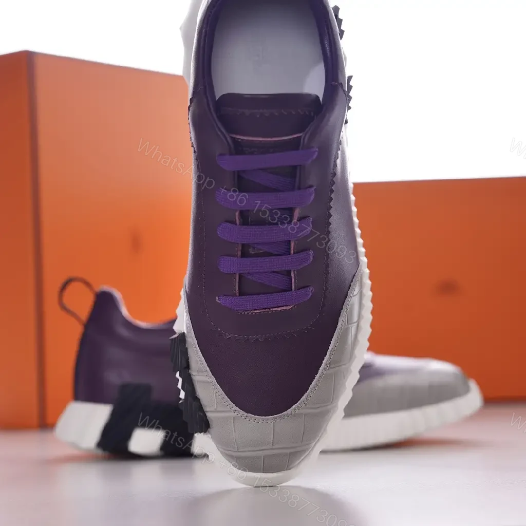 View 7 of Textured Purple Knit High-Top Sneakers for All-Day Comfort