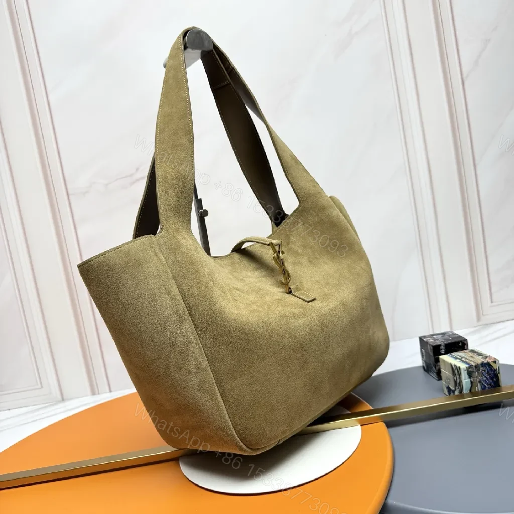 View 7 of Soft Suede Tote: Everyday Luxe, Gold Charm Tote Bag