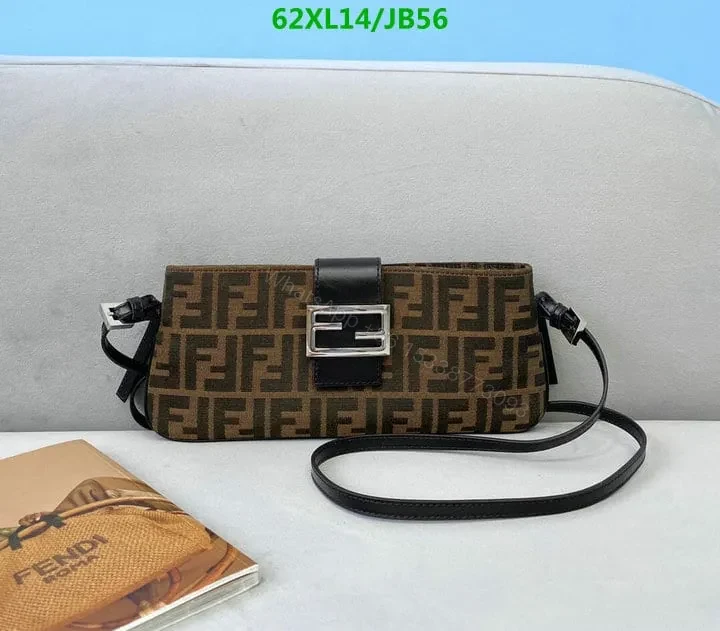 View 5 of Fendi AAAA Copy Baguette Brown Fabric Bag JB573628 – Chic and Stylish