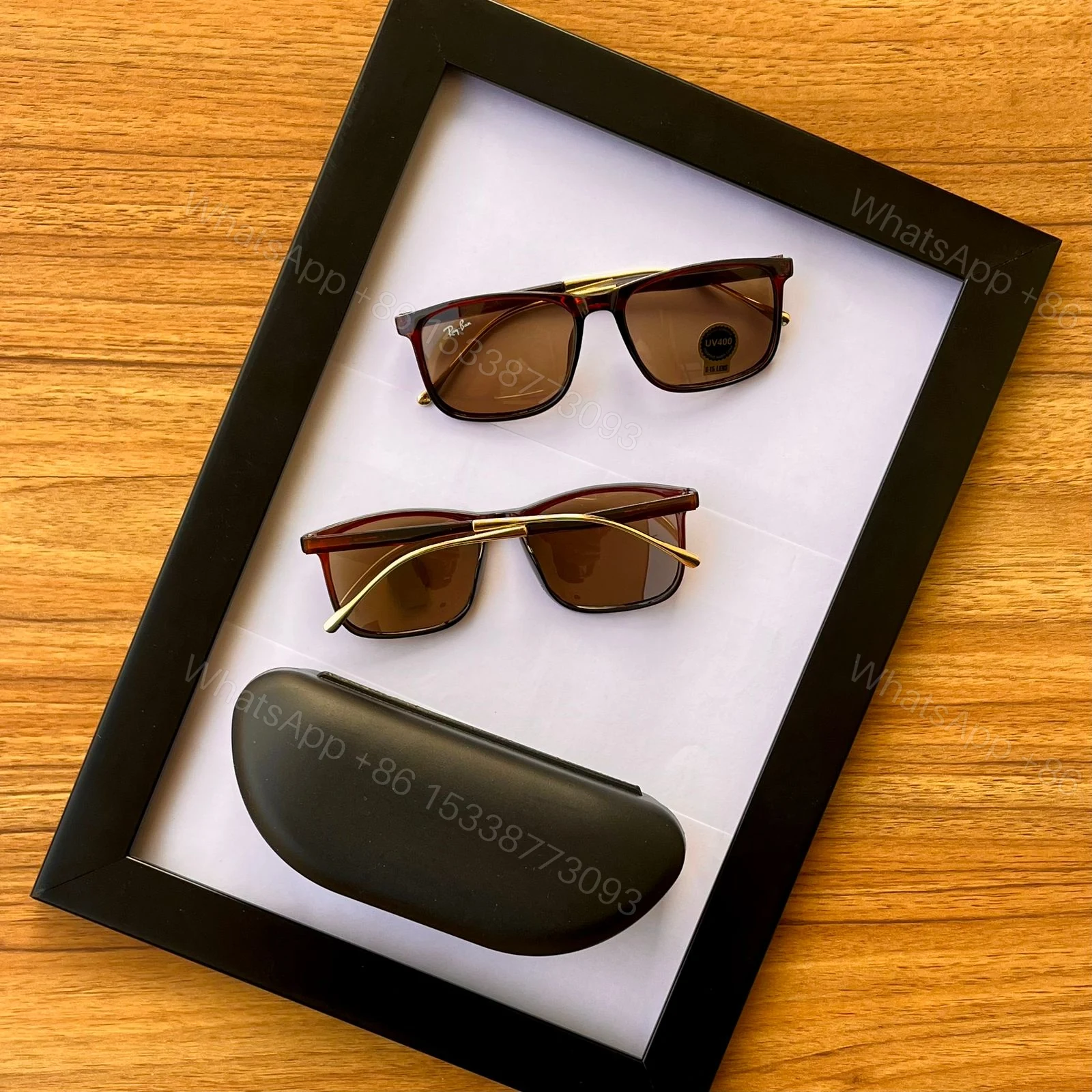 View 4 of Ray-Ban Flip-Up Sunglasses Black