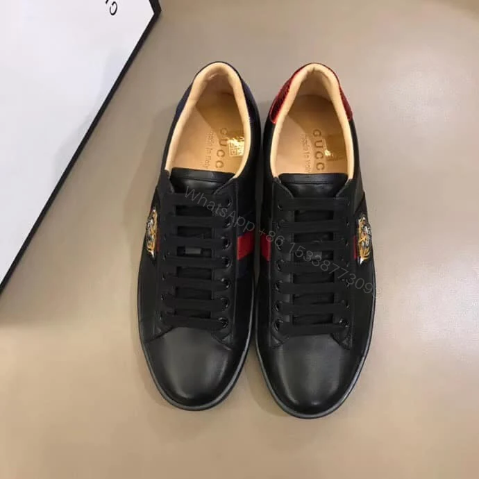 View 5 of GUCCI TIGER ACE EMBROIDERED SNEAKER BLACK – GC49