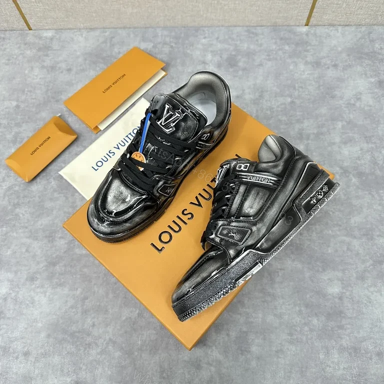 View 7 of LV-Emblem High-Top: Metallic Leather, Luxury, Comfort, All-Day Wear Sneaker