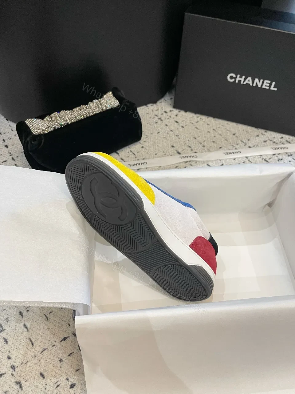 View 6 of Colorblocked Luxury High-Tops with Premium Detailing