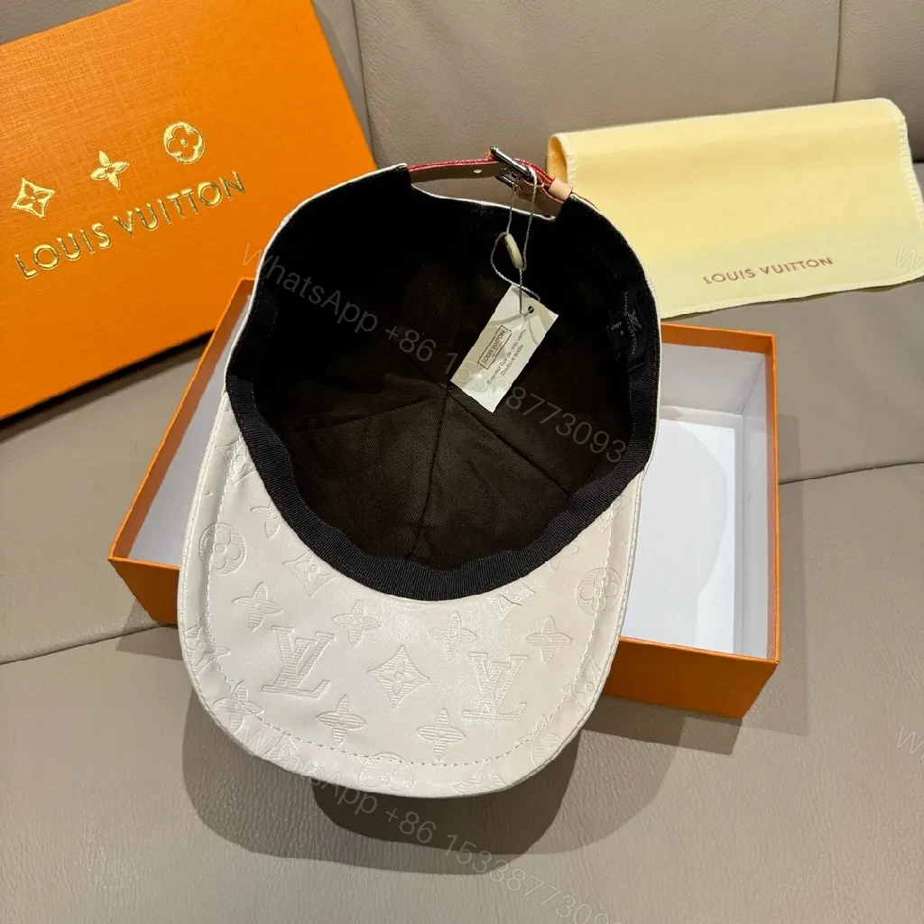 View 5 of Ivory Monogram Texture Cap – Luxe Casual Style Cap