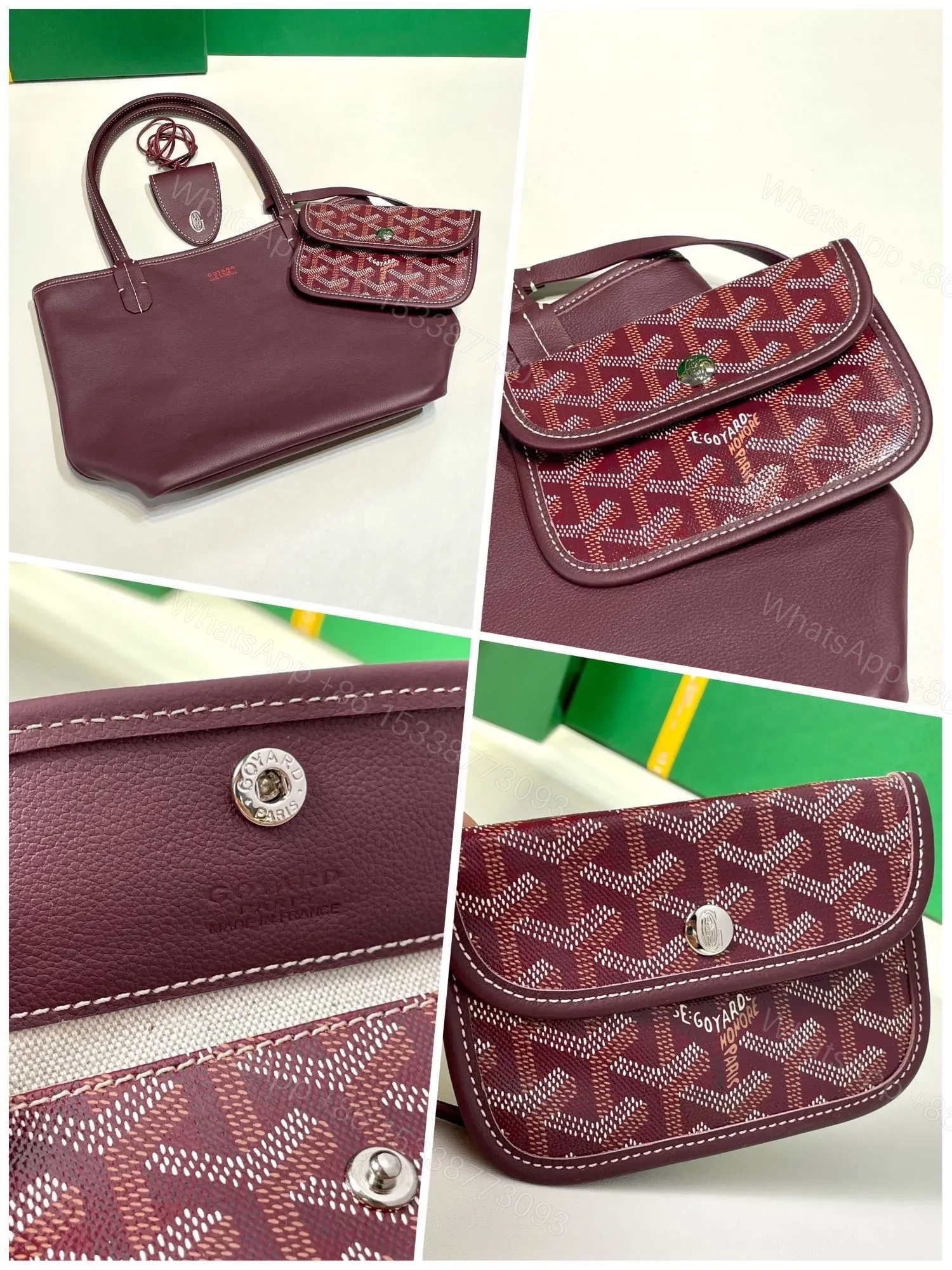 View 4 of Goyard Anjou Mini in Burgundy