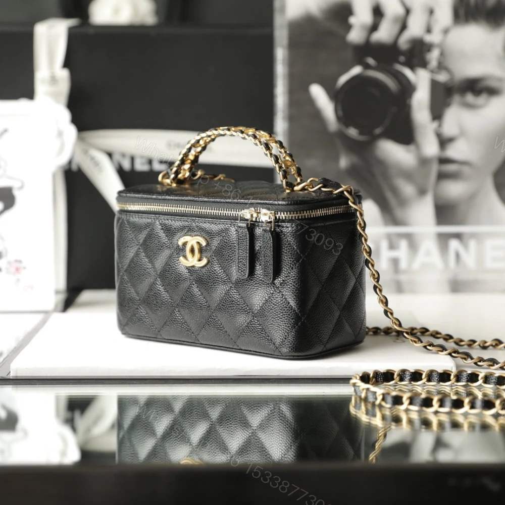View 3 of 高仿奢侈品Chanel22S黑金化妝包免檢版