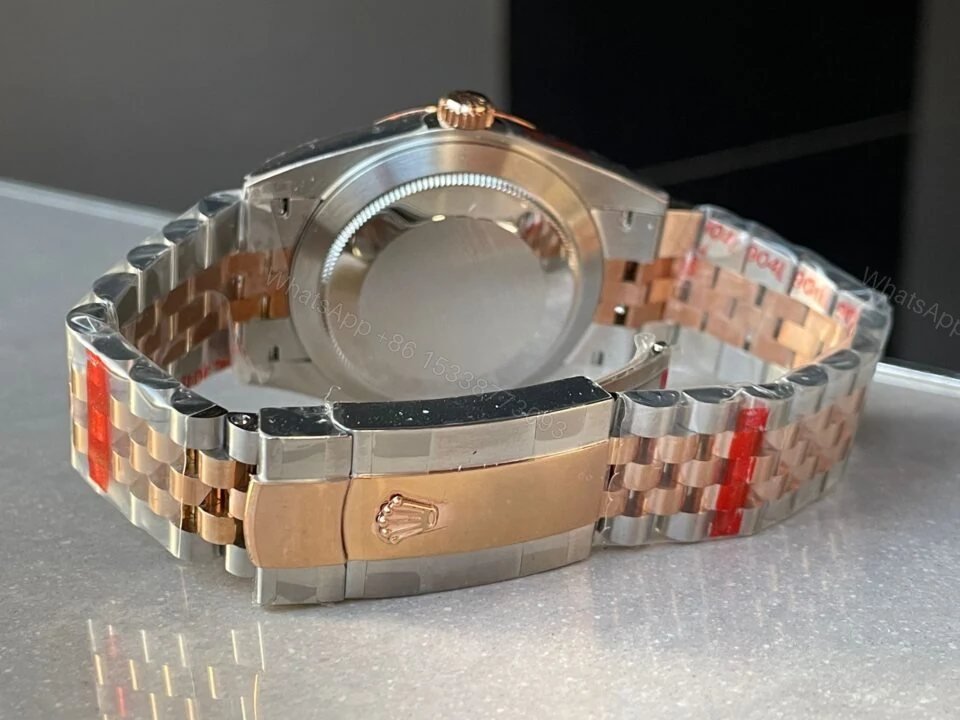 View 9 of GMF GM Factory 1:1 Rolex DateJust Men 41mm “wimbledon” RG and SS V2 Grey textured Dial Roman Markers