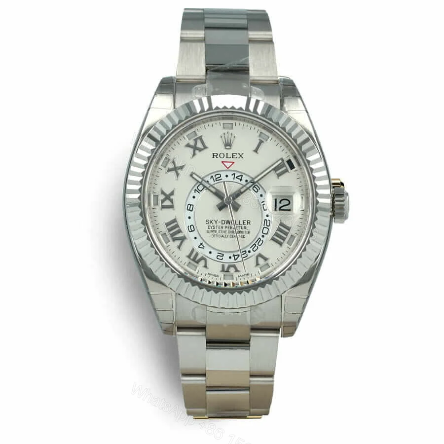 Rolex Sky-Dweller 326939 Super Clone : White Gold White Dial 42mm — view 1