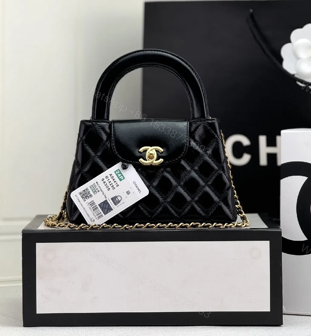 Chic Quilted Mini Handbag with Gold Turn-Lock Hardware — view 1