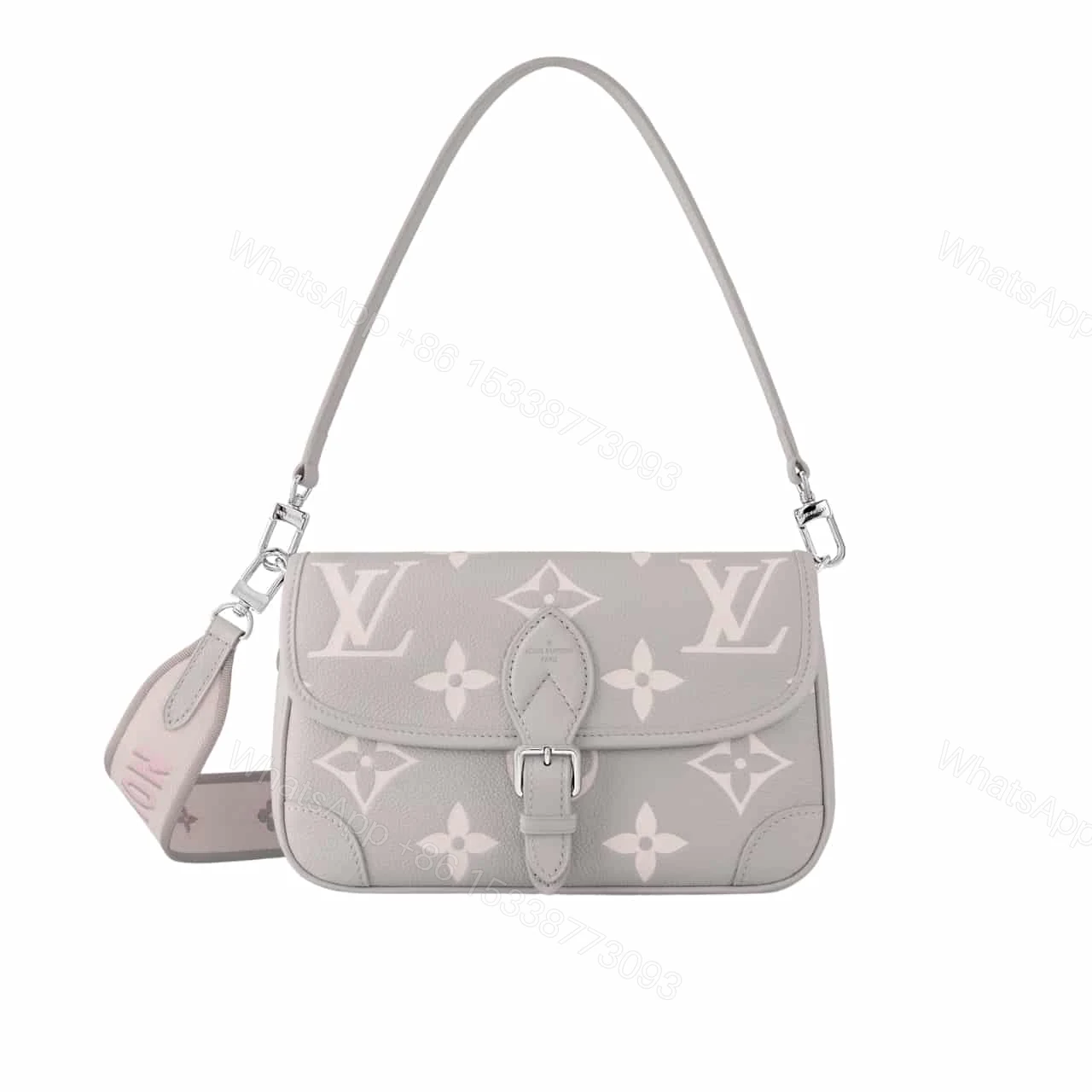 LOUIS VUITTON DIANE MONOGRAM EMPREINTE BRUME AND QUARTZ 25CM M14214 — view 1