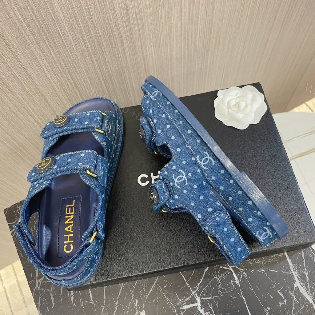 View 8 of Denim-Inspired Sandal: Comfort-First Luxury Footwear