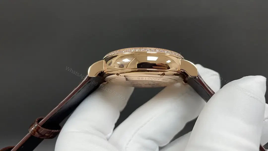 View 4 of IWC Wave Chronograph Watch Grey Dial Rose Gold Leather Strap Ultimate 42MM IWC-WAVE-CHR-GRY-RG42