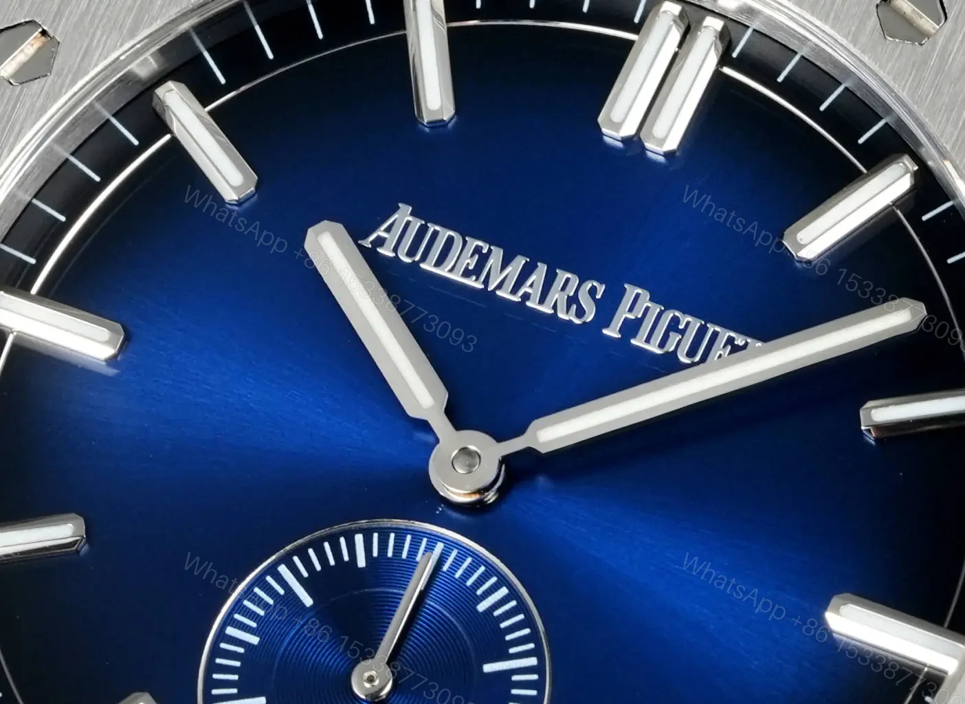 View 9 of JH Factory Based on the provided Chinese product description and the image, here is a suitable product title for an e-commerce platform in English: **Audemars Piguet Royal Oak 26591IP Series Men’s Watch – Blue Dial, Stainless Steel Bracelet, 42mm Case